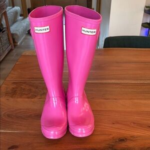 Hunter Pink Rain Boots Women’s/kids size 37